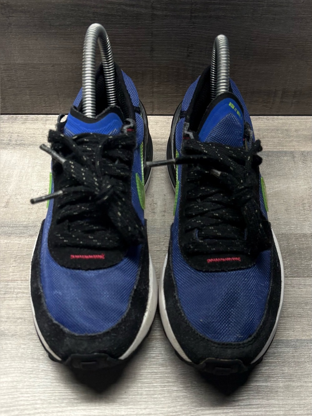 Nike Waffle One GS Shoes Blue Black Volt DV2235-400 Youth Size 3.5Y Sneakers - Picture 3 of 7